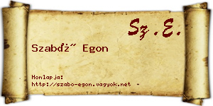 Szabó Egon névjegykártya