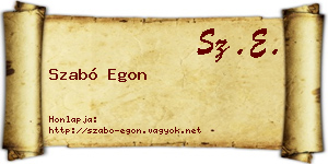 Szabó Egon névjegykártya