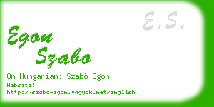 egon szabo business card
